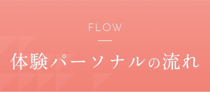 FLOW 体験パーソナルの流れ