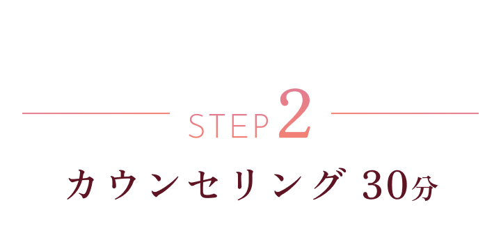STEP 2 カウンセリング 30分
